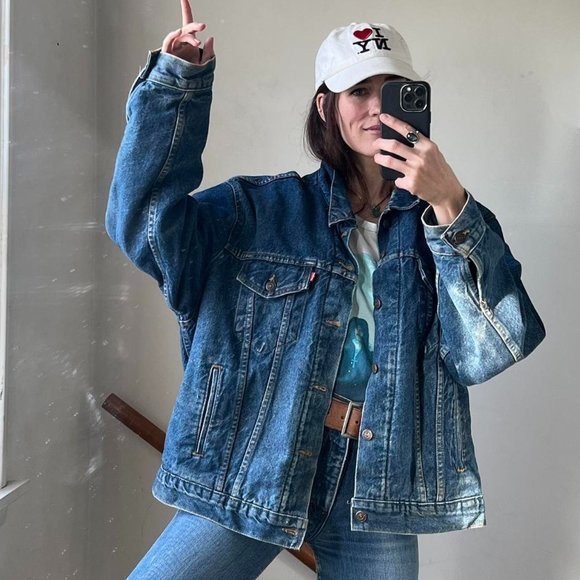 Levi's Jackets & Blazers - Vintage 90s Levis Denim Trucker Jacket Blanket Quilted Lined Oversized Men's XL